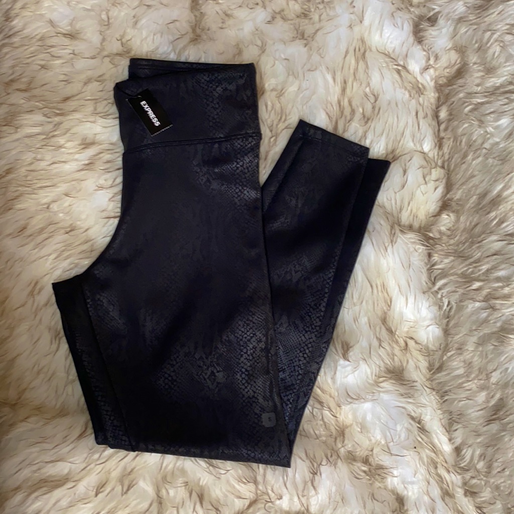 Black Python Leggings Nwt
